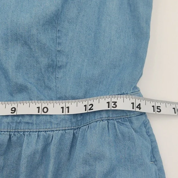 Levi's Chambray Dress Mini Flare Denim NWT Coastal Cowgirl Casual Blue Small - Picture 13 of 15